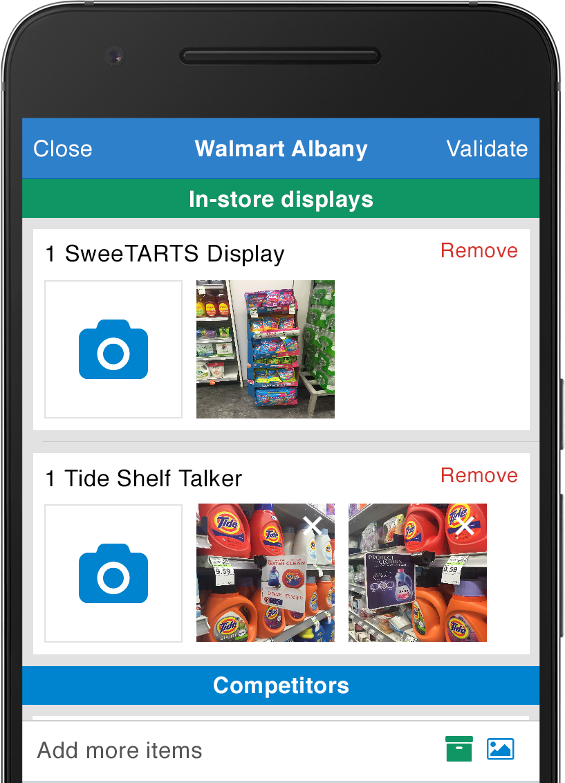 Store Activity salesrep mobile app